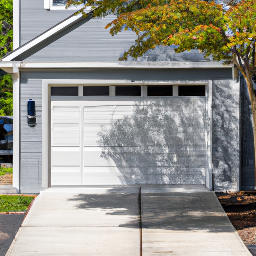 Suburban Livingston home exterior showing a clean garage door and driveway in natural daylight.